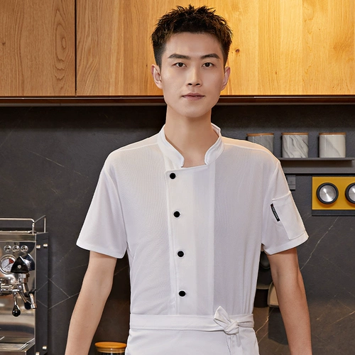 Вспомогательное в воздухопроницаемое шелковое шеф-повар для мужчин