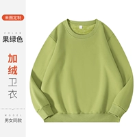 Хлопковая зеленая флисовая толстовка