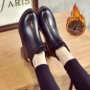 Booties nữ mùa xuân và mùa thu 2018 mới dày hoang dã với đôi bốt Martin giày cao cổ tròn đế xuồng hoang dã giày bốt nữ