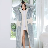 Демисезонная пижама, длинная юбка, коралловый бархатный фланелевый утепленный банный халат для беременных, свободный крой