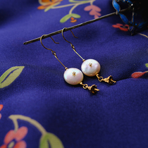 Xiaogongzi original temperament elegant exquisite retro natural pearl earrings earrings E19