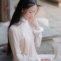 Xiao Gongzi) Hanfu banned step lotus root tassel pendant handmade Chinese cheongsam press placket accessories P29