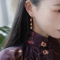 Xiaogongzi original retro Jade Pearl retro temperament Republic of China wind earrings earrings E22