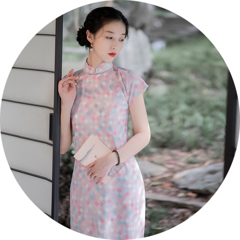 Xiaomi - kyu ) Viagra Republic wind summer young girl short - sleeved skirt is fully open