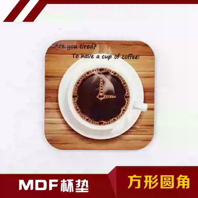 Thermal transfer MDF wooden coaster creative wood coaster Digital Image square coaster 9 5*9 5CM