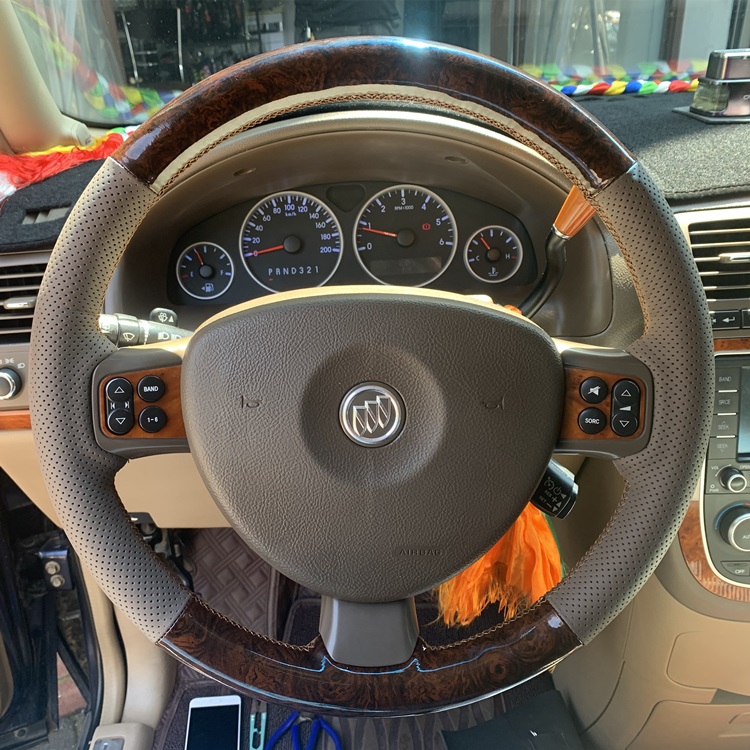 Buick classic old GL8 Lu Zun special hand-sewn leather steering wheel cover leather handle cover all-inclusive handle cover
