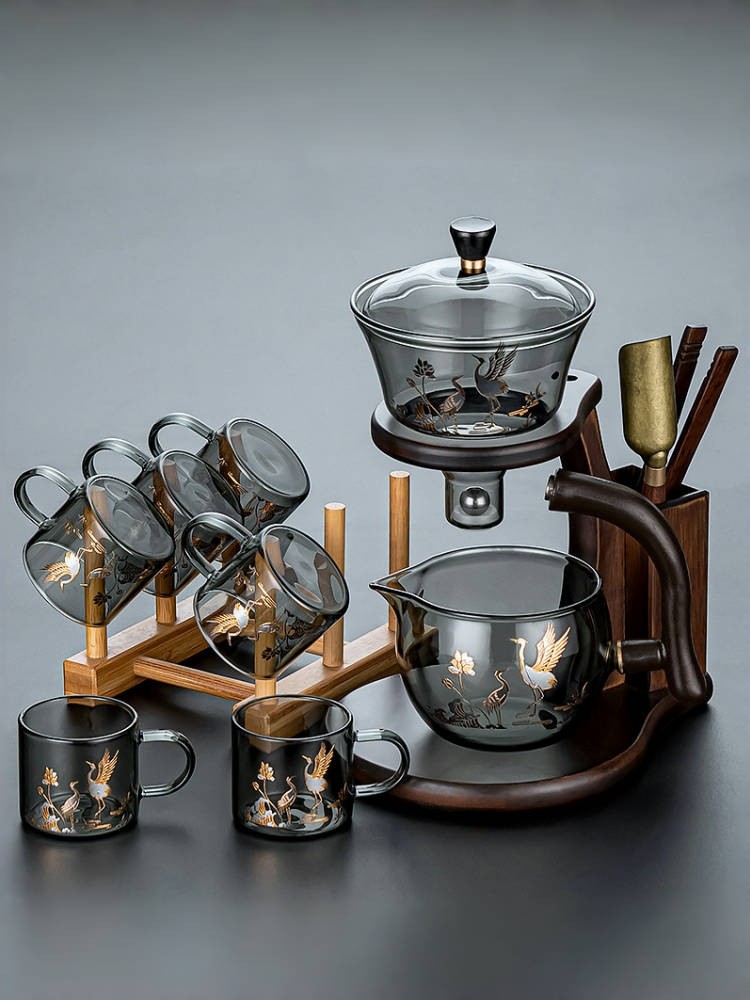 Tea Set for Lazy People, Glass Teapot and Teacups, High-End Home Use, 2025 New Model, Automatic Magic Tool