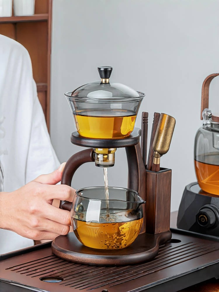 Tea Set for Lazy People, Glass Teapot and Teacups, High-End Home Use, 2025 New Model, Automatic Magic Tool