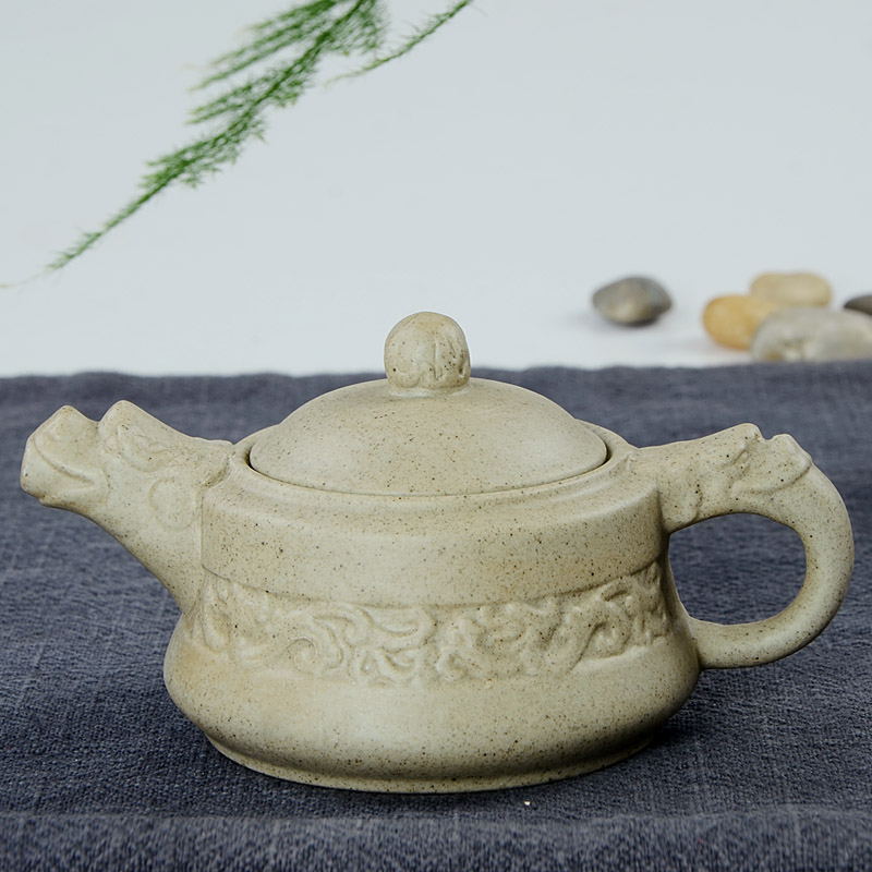 Is Yang coarse ceramic tea set suit clay teapot ceramic cups of a complete set of mud rock) filter tea filter automatically