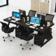 Bàn nhân viên đơn giản hiện đại 4/6 người nội thất văn phòng bàn ghế máy tính kết hợp vị trí làm việc màn hình phân vùng - Nội thất văn phòng