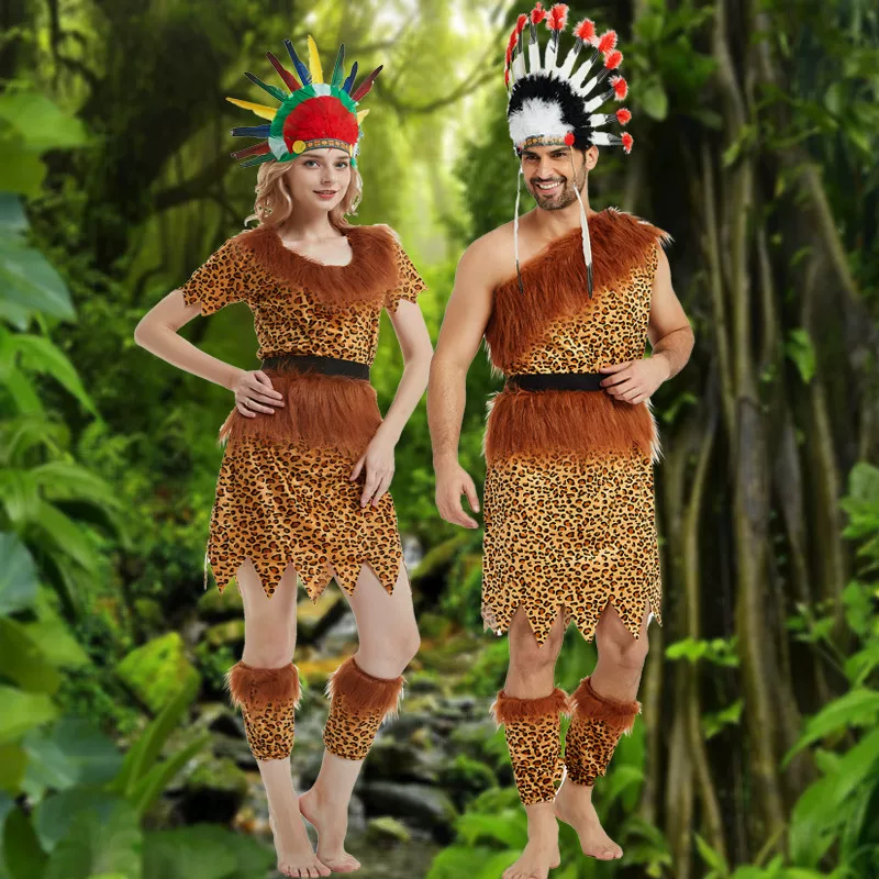 Африканская барабанная перформанс-сервисAdult Indian Performance Server Houyi Clothing Primitive Blog Chief Server clothing