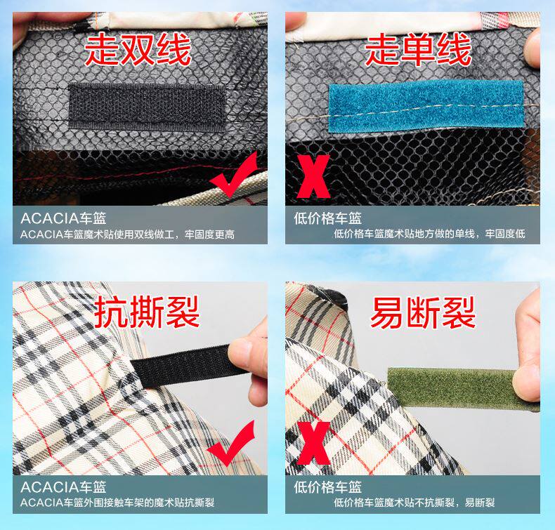 Panier pour vélo ACACIA en toile - Ref 2260132 Image 9