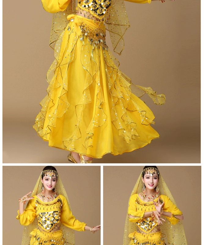 Trang phục múa Ấn Độ trang phục múa bụng phù hợp với Ai Cập Tân Cương trang phục biểu diễn cao cấp nữ nữ Bọ Cạp - Khiêu vũ / Thể dục nhịp điệu / Thể dục dụng cụ giày khiêu vũ nữ đẹp