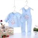 Quần cotton dính liền cho bé 0-3 tháng mùa đông nóng 6 kho báu nam và nữ cộng với nhung dày trẻ sơ sinh mở quần