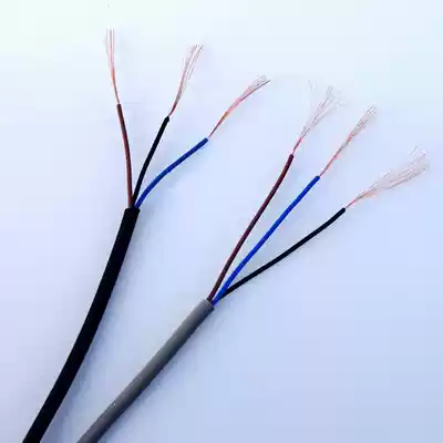Wire 3 core 0 1 square Brown blue black RVV soft folding oil resistant sensor proximity switch signal line sensor