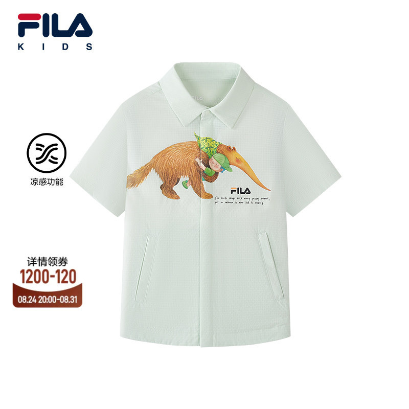 Cooling Function | Fila Kidsren's Clothing Shirt 2026 Autum New Style Boys' Short-Sleeved Tops Cooling Function | Fila Kidsren's Clothing Shirt 2026 Autum New Style Boys' Short-Sleeved Tops