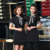 Khách sạn cáp treo tiếp viên nữ của nhà hàng ăn uống cafe Si nhà hàng nam giới và phụ nữ mùa hè workclothes quán cà phê ngắn tay 