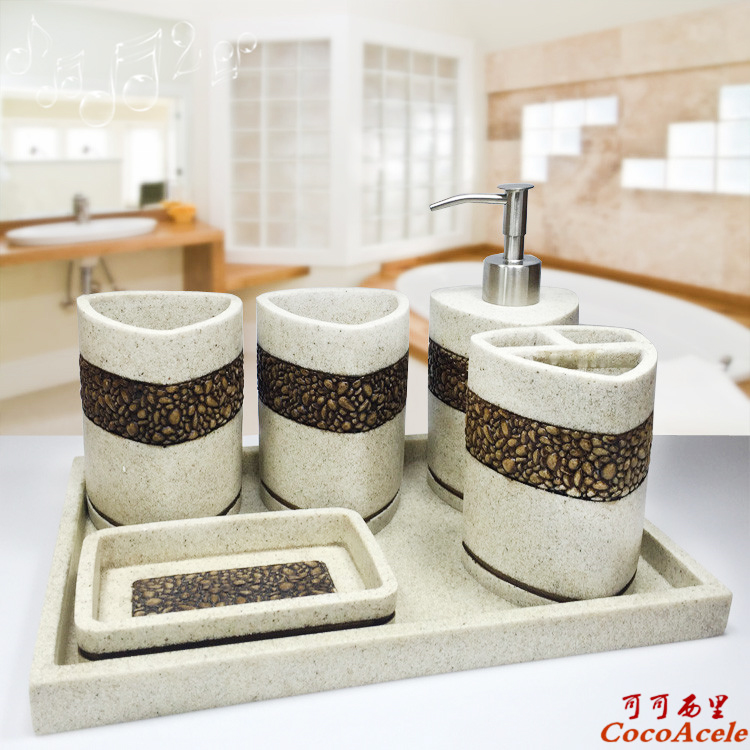 Eurostyle minimalist Creative Makeup Room Wash Suit Bathroom Five Pieces Sets Bathroom Wash Cup Supplies Tooth fitting pieces