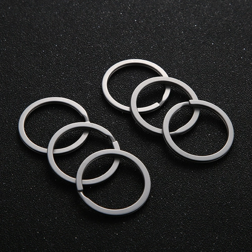 Круглый простой брелок из нержавеющей стали для ключей с аксессуарами, увеличенная толщина