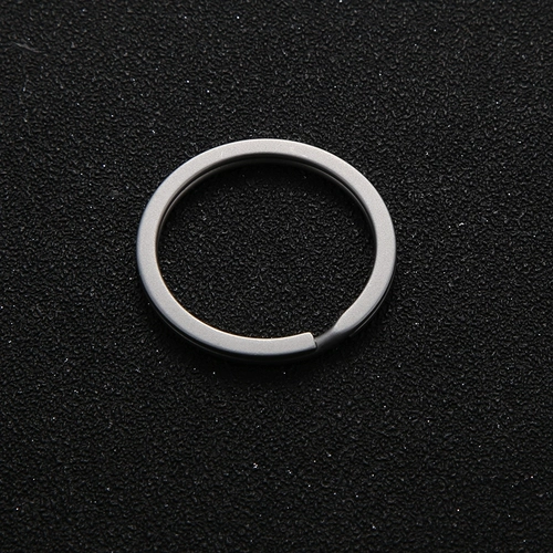 Круглый простой брелок из нержавеющей стали для ключей с аксессуарами, увеличенная толщина