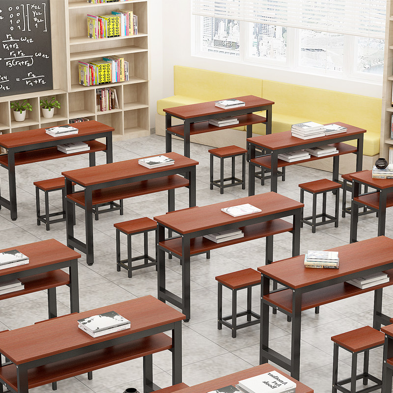 Primary and secondary school students tutoring class desk and chair single double training calligraphy class table and chair combination art studio painting table
