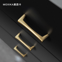 Mosika cupboard cabinet door small handle drawer Nordic style wardrobe submodern minimalist American door handle light and luxurious