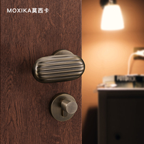Mossi Carmen Lock Indoor Room Door Lock Solid Wood Bedroom Silent Magnetic Attraction American Split Brief Approx Green Antique Bronze Door Lock
