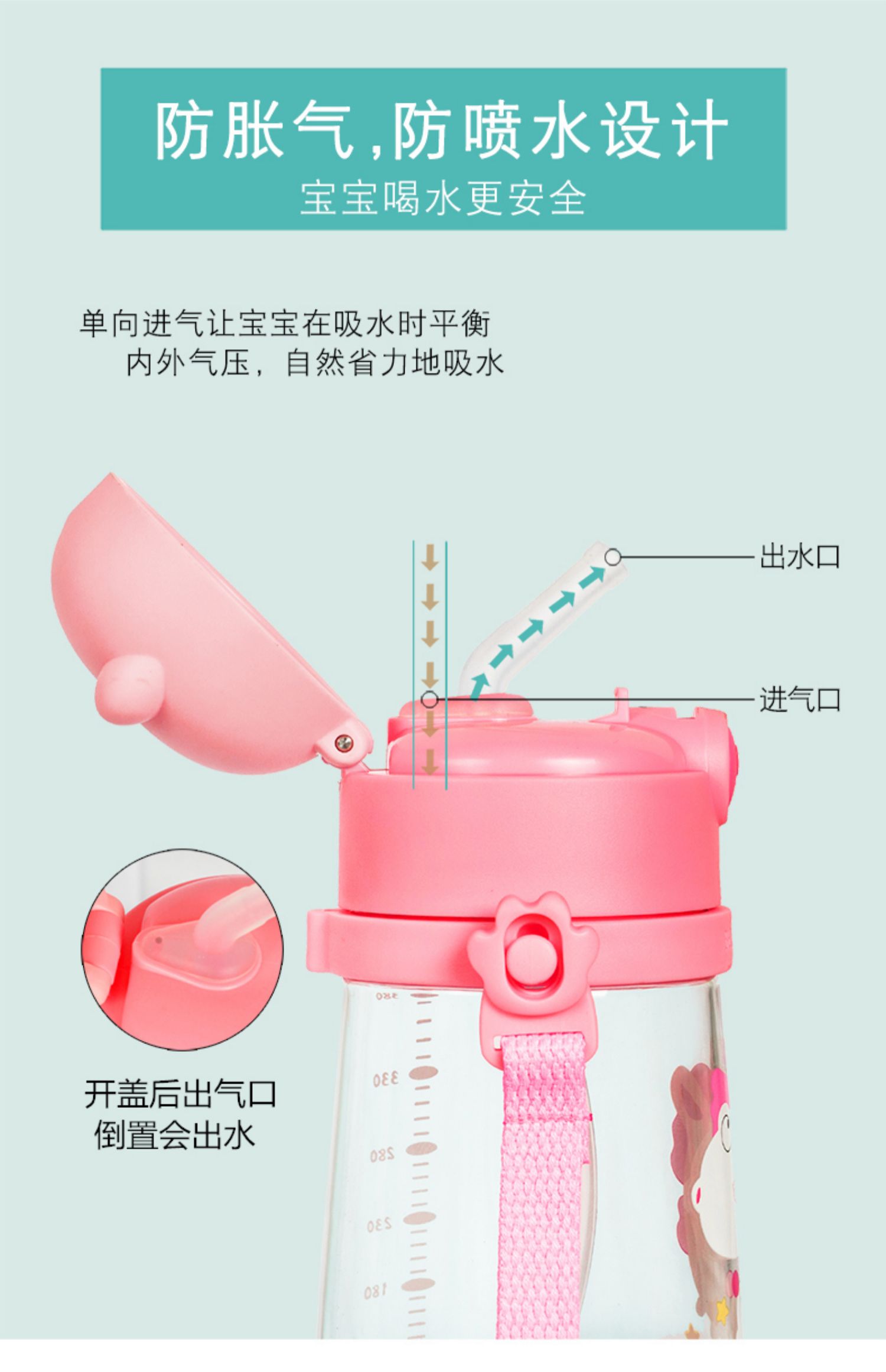 Cup gấu gấu trẻ em cup sippy cup bé mẫu giáo thả về nhà học sinh chai nước mùa hè dễ thương hoạt hình cốc - Tách bình nước trẻ em