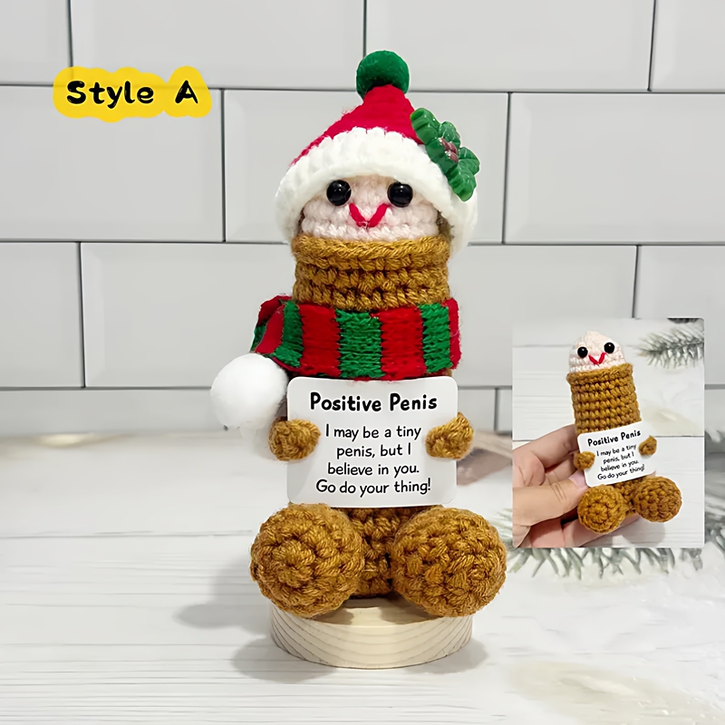 Finished Product Recommendation: Hand-Knitted Emotional Support Quirky Expression Yarn Dolls, Christmas, New Year, Year of the Horse Gifts