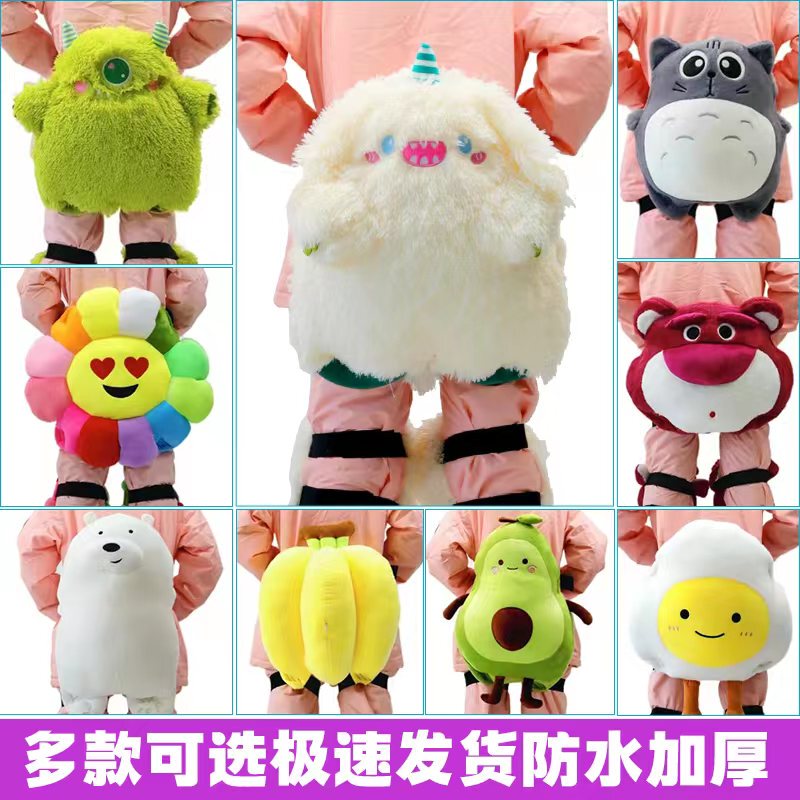 Ski Protective Gear Turtle Hip Pads for Adults and Children, Roller Skating Anti-Fall Knee Pads and Elbow Pads Set, Single and Double Board Butt Pads