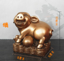 Resin pig 12 zodiac pig pendulum goalkeeper belongs to pigs auspicious materia home ornament