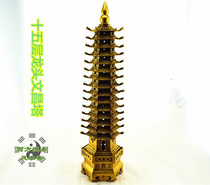 Copper Wenchang Tower 70 cm fifteen-story faucet Wenchang Tower ornaments home accessories study living room display