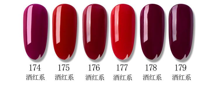 Nail Ba Lan 2019 Thời trang mới Rượu vang đỏ 6 Chai Set Nail Phot Liệu pháp Barbie Nail Ba Lan Keo chính hãng - Sơn móng tay / Móng tay và móng chân nail hồng