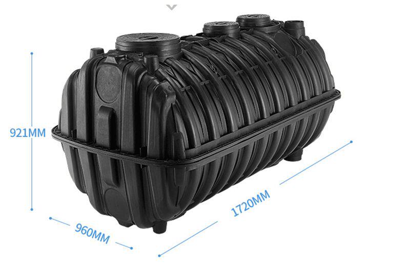PE septic tank household three-grid septic tank small new rural toilet sewage transformation ring 123 cubic grease trap