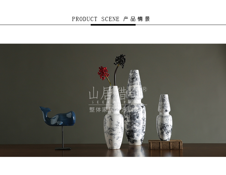 Nordic marble, ceramic vase dry flower flower arranging flower implement the table sitting room adornment furnishing articles or waist bottles