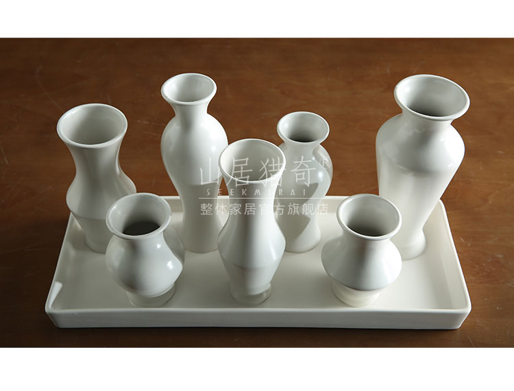 The Nordic ins small white is pure and fresh and ceramic vase mesa adornment tray was creative art flower arranging flower vase