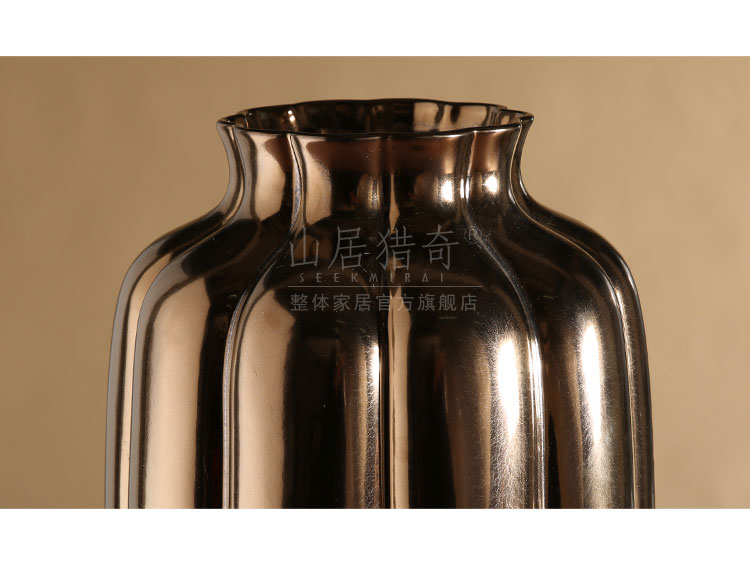 Large ceramic vase furnishing articles household act the role ofing is tasted modern Chinese flower arranging flowers sitting room pumpkin stripe pottery vase