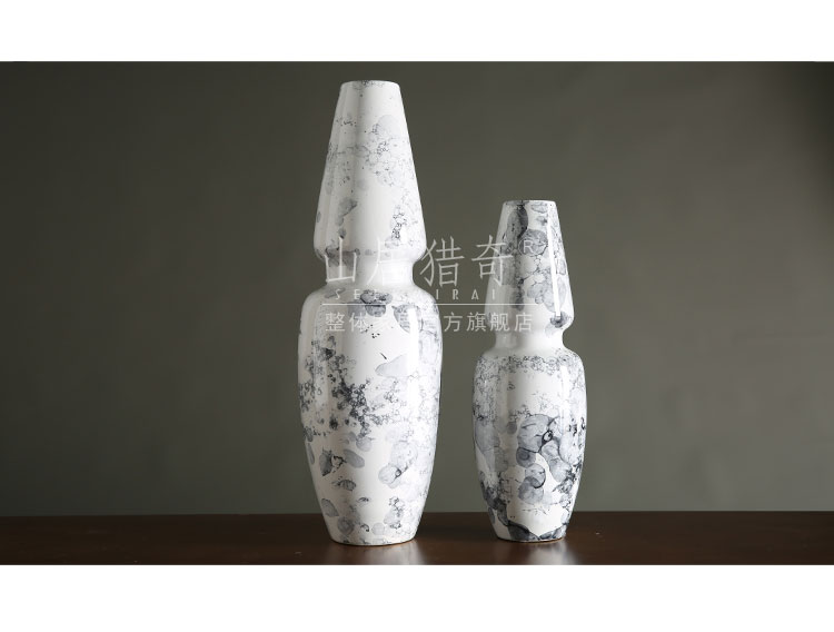 Nordic marble, ceramic vase dry flower flower arranging flower implement the table sitting room adornment furnishing articles or waist bottles