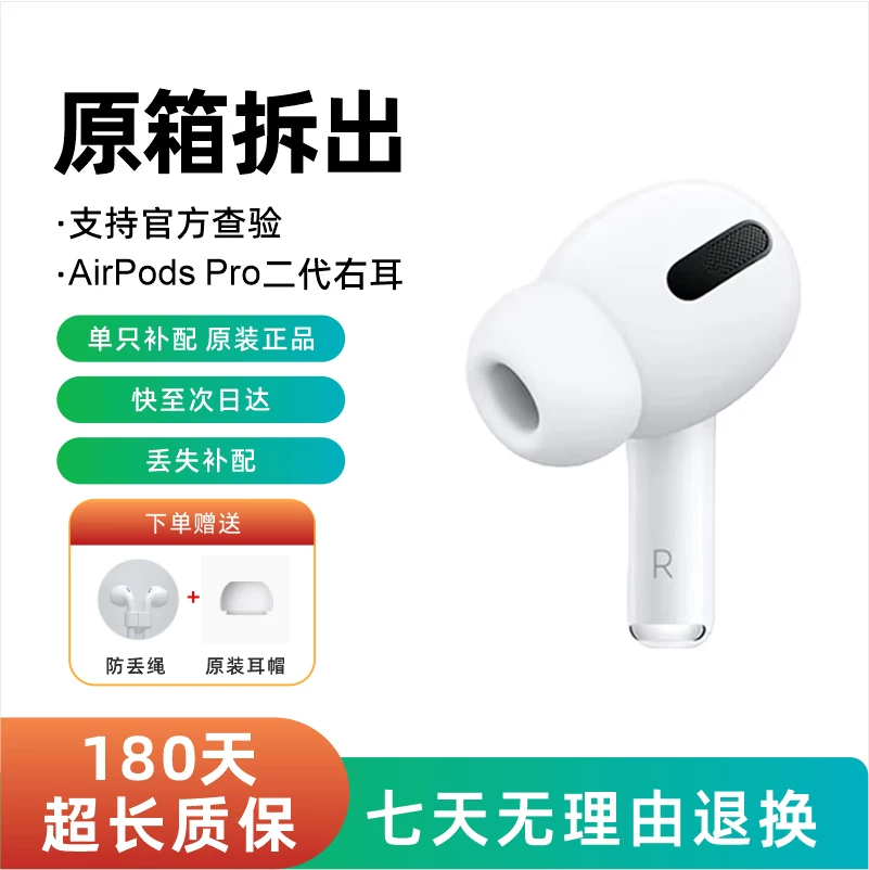 Apple Airpods Pro моноподовая наушница с дополнительной левой коробочкой и правым наушником, 1223344 поколение зарядного отделения