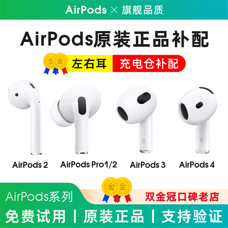 Suitable for Apple AirPods Pro Second Generation 1 Left Ear Right Ear Single Earphone 2 Charging Case 3 Box 4 Replacement Parts