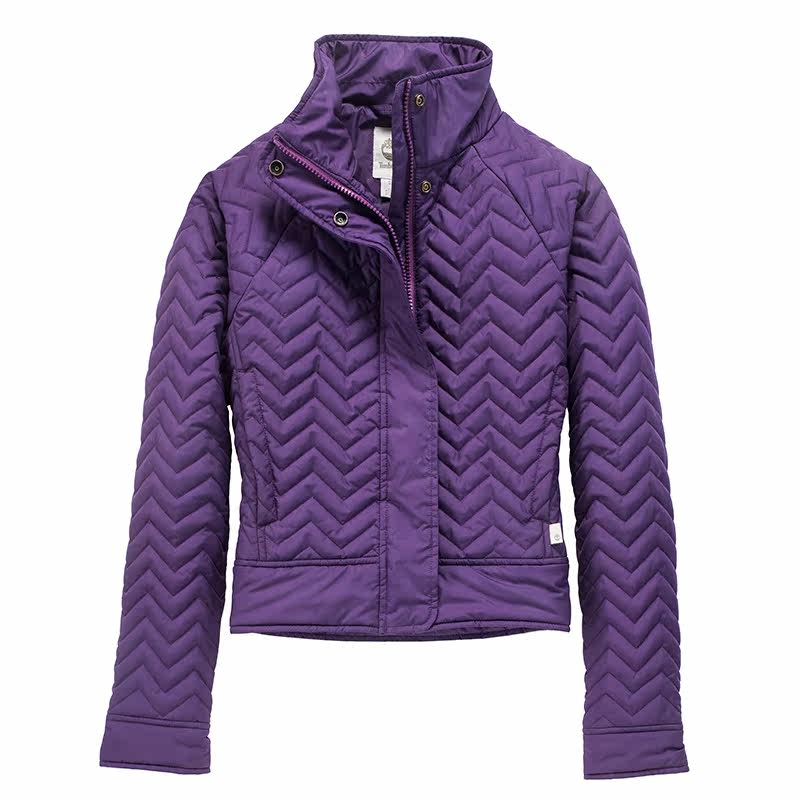 Women's short cotton coat primaloft silk