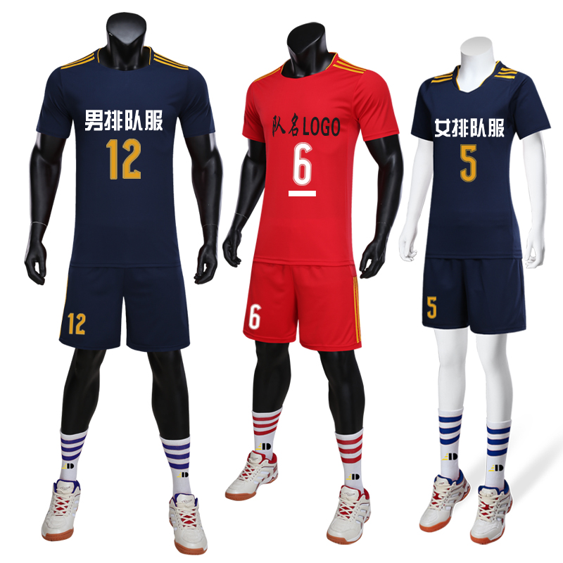New national team volleyball suit set men's and women's quick-drying short-sleeved volleyball suit competition training suit group purchase customization