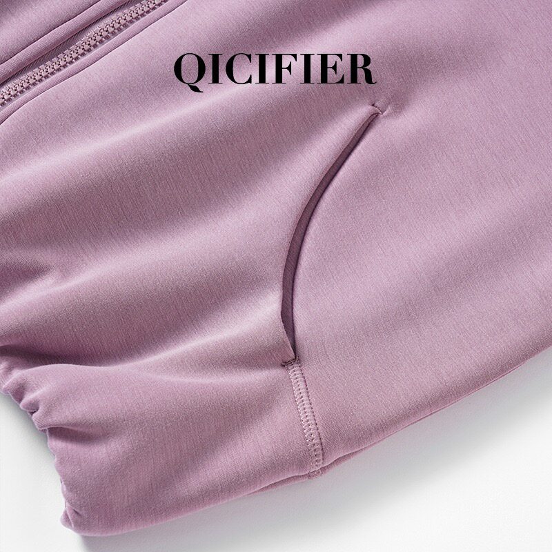 Куртка для йоги 新款糯米休闲瑜伽上衣跑步运动健身拉链连帽衫瑜伽卫衣女5219 Thousands of colored phyl