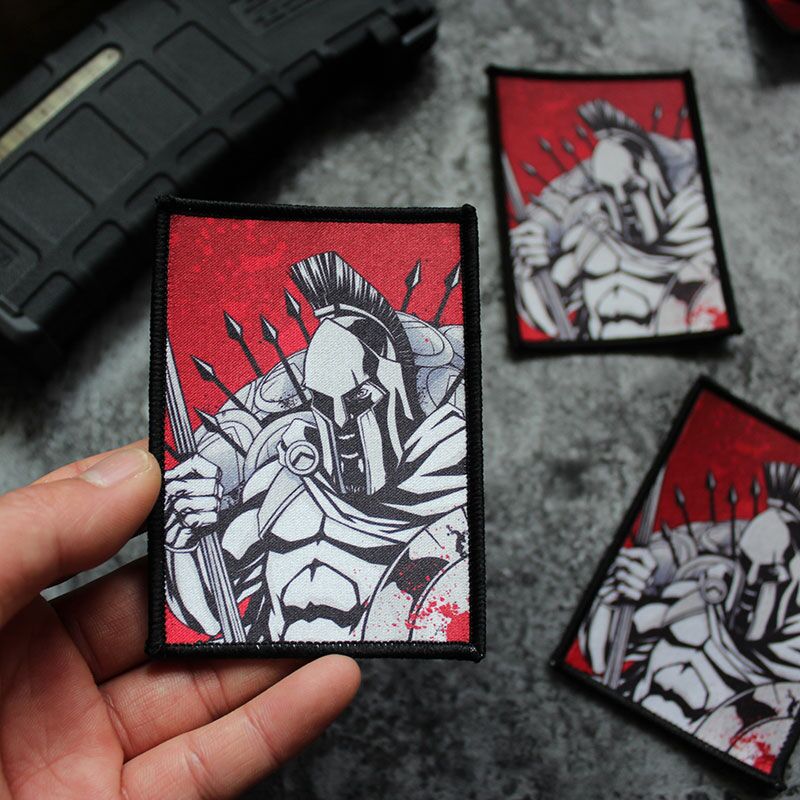 New product Spartan Warrior tactical patch PATCHES printed Velcro patch armband on the Spartan battlefield
