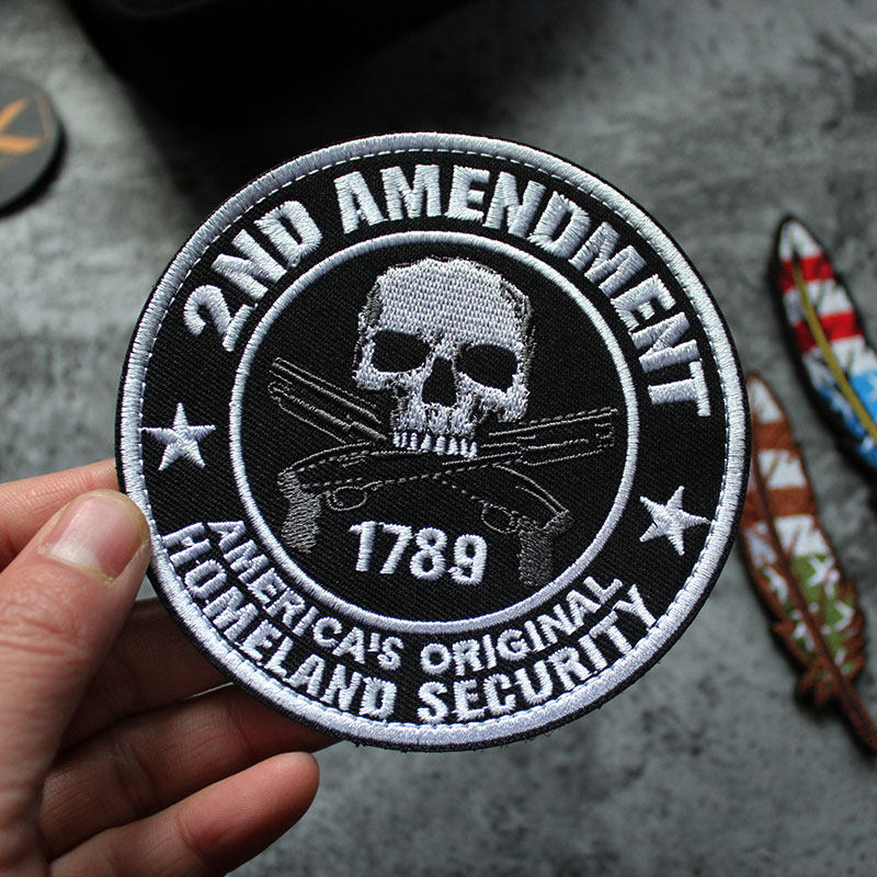 Homeland Security US1789 Embroidered Velcro Round Large 10cm Badge Pack Sticker Morale DIY Patch Sticker
