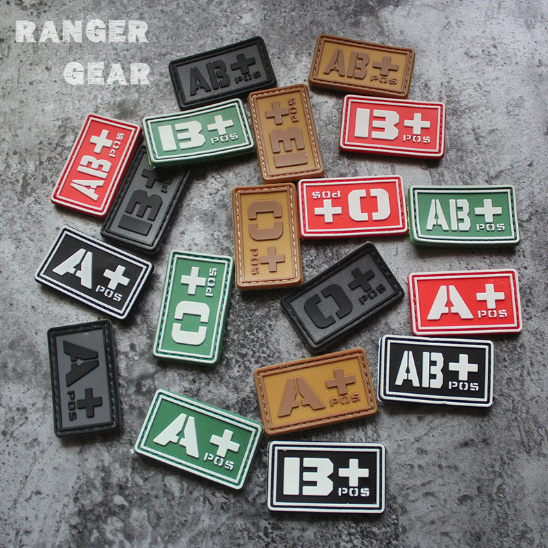 PVC blood type chapter Velcro armband paste SEAL Environmental protection PVC drop plastic material household outsourcing medical badge patch