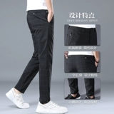 Мужские летние тонкие шелковые штаны, повседневные брюки, осенний пиджак классического кроя