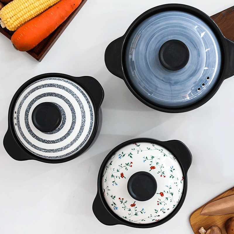 Ceramic casserole stew pot soup pot soup rice soup pot gas high temperature resistant large jug household gas flame