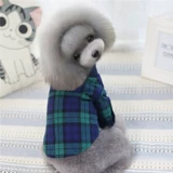 Веселая стиль модная клетчатая рубашка для щенки одежда весна и осенняя одежда плюшевая одежда весна и одежда для домашних животных бишон