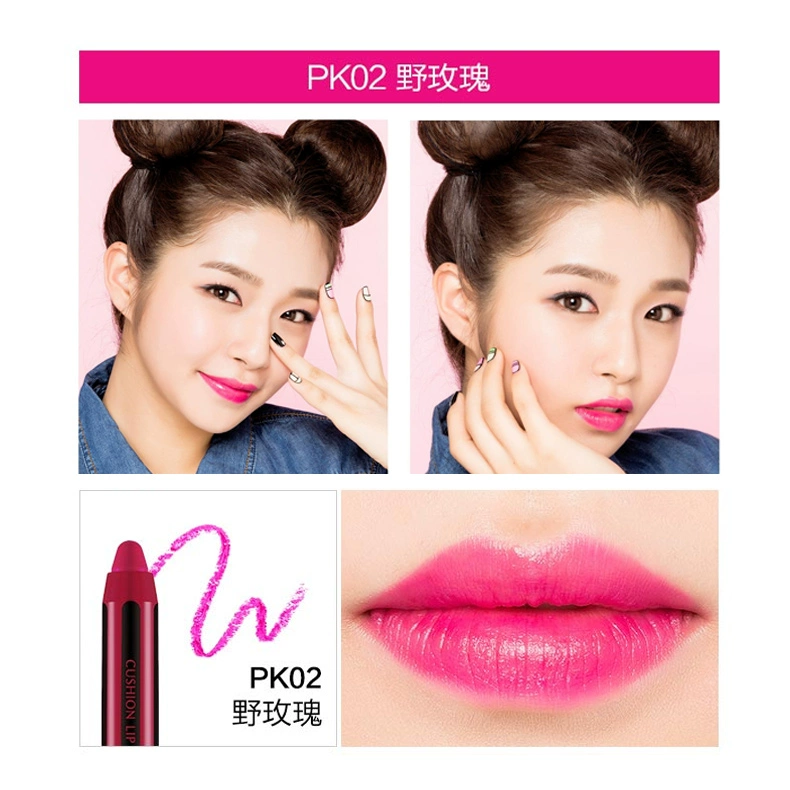 Missha air cushion lipstick bút chì màu son môi dưỡng ẩm không đánh dấu môi cắn học sinh 10 màu - Son môi